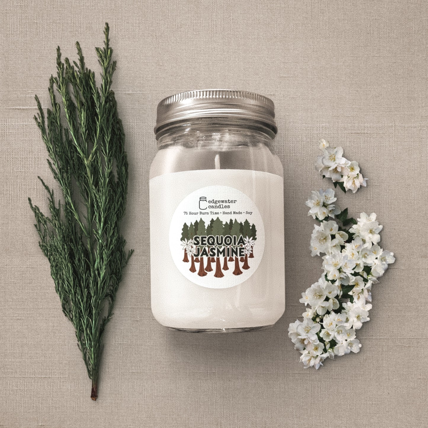 Sequoia Jasmine Jar Candle