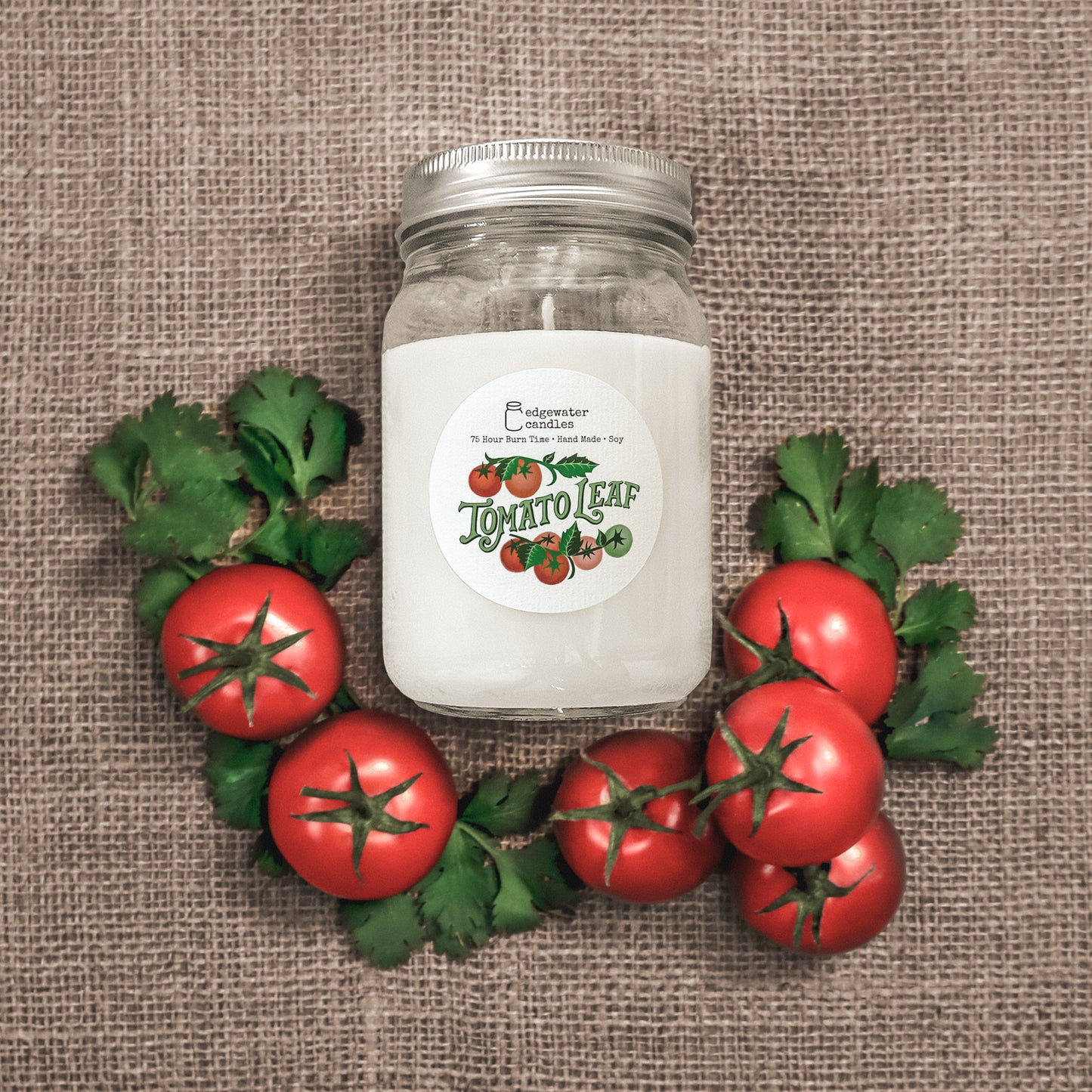 Tomato Leaf Jar Candle