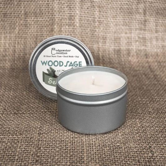 Wood Sage Sea Salt 8oz Travel Tin